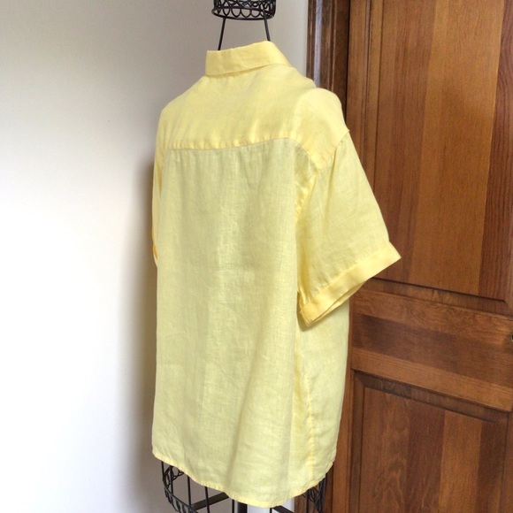 Tahari short sleeve linen shirt, medium, NEW - Picture 4 of 6